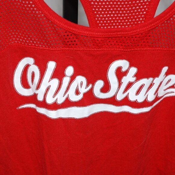Ohio State Buckeyes Womens XL Mesh Back Tank Top Exercise Clothes EUC OSU Shirt - Picture 2 of 6